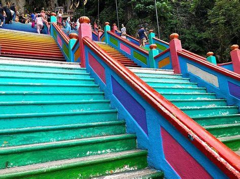 The famous rainbow stairs of the Batu Caves Temple. Huge thanks to ...