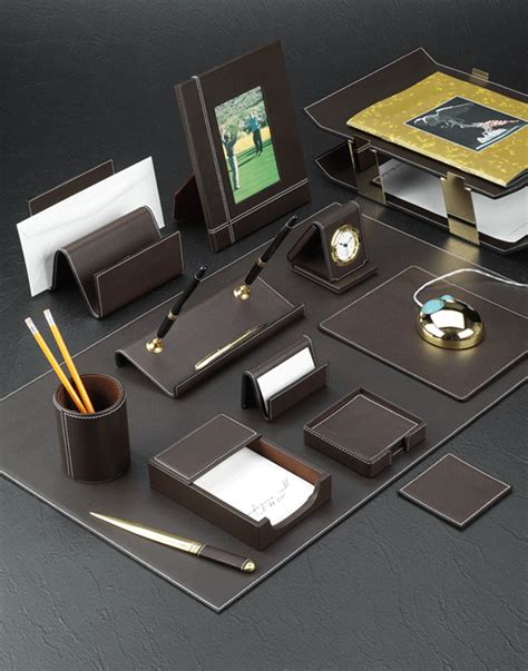 4 must have executive desk accessories for organizing – Designalls | Leather desk accessories ...