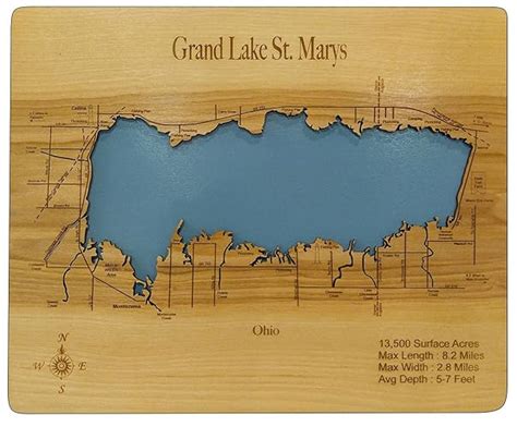 Grand Lake St Marys Depth Map - Maps For You