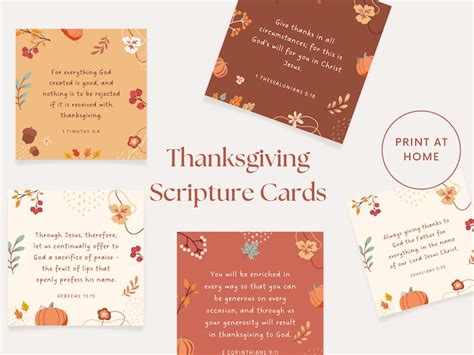 Thanksgiving Scripture Cards Fall Bible Verse Cards Digital Download ...