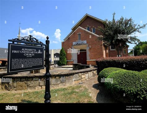 Historic Alpharetta First United Methodist Church Stock Photo - Alamy