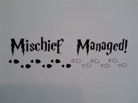 Details about Harry Potter inspired, Mischief Managed decal sticker for wall, car, laptop, etc ...