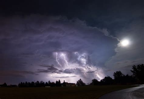 lightning, city, storm, night, photography, blue, hd, 4k HD Wallpaper