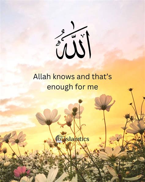 Allah knows and that’s enough for me | islamtics