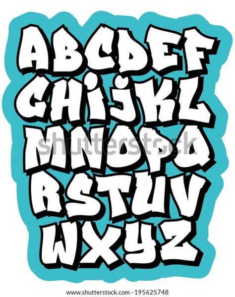 Cartoon Graffiti Comic Doodle Font Alphabet Stock Vector (Royalty Free) 195625748 | Shutterstock