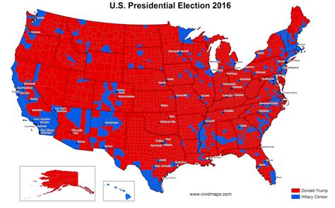 2016 Presidential Election Us Map By County - Map