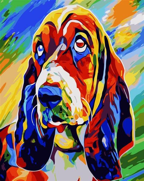 Dog Diy Paint By Numbers | Peinture, Peinture par numéro, Peintures de chien