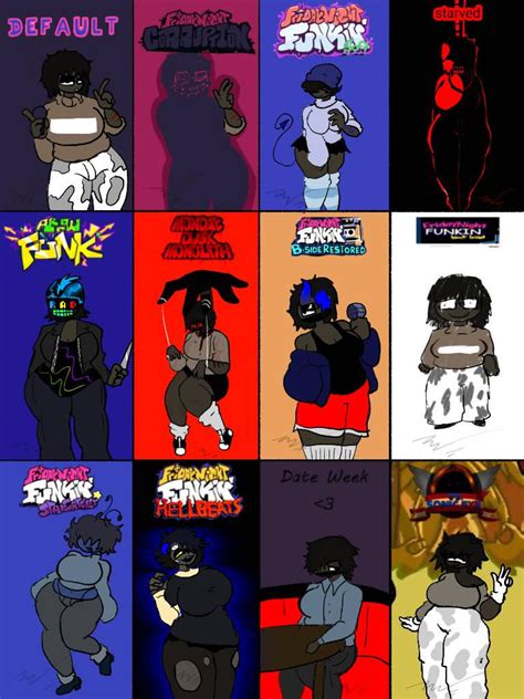 Me as different fnf mods by Jaybaeartz on DeviantArt