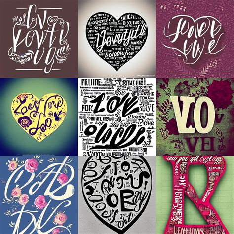 beautiful typography saying “love” | Stable Diffusion | OpenArt