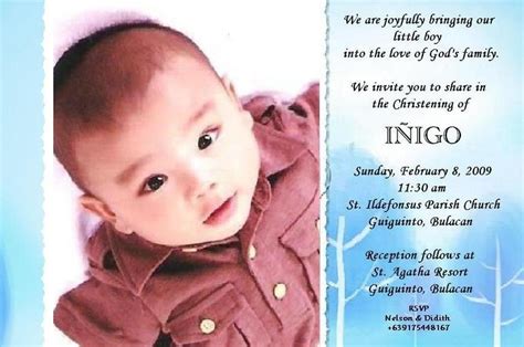 Invitation Card For Binyag