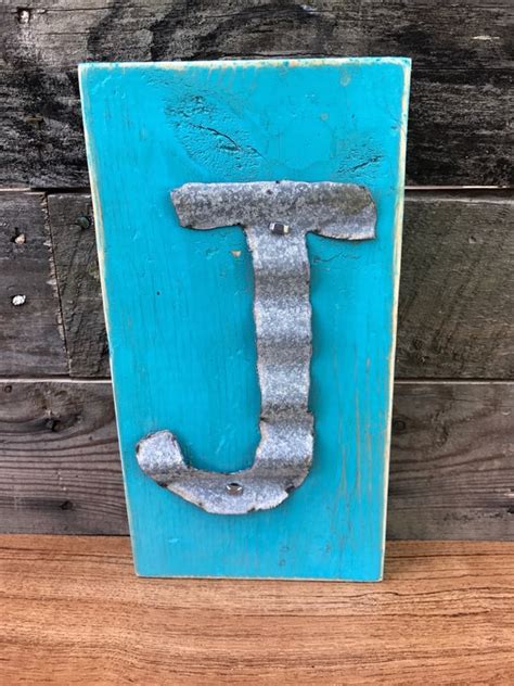 Items similar to Rustic Metal Letter, Rustic Tin Letter, Rustic ...