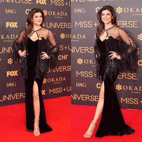 Sushmita Sen Looked Angelic in a Black Gown at The Miss Universe 2016 – Lady India