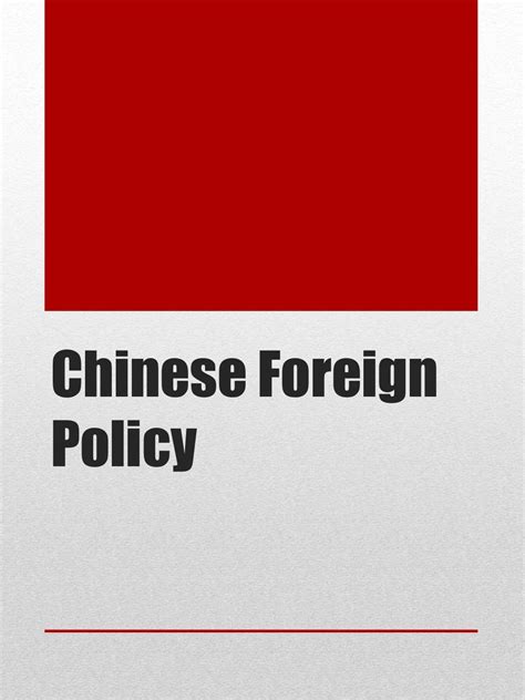 China foreign policy