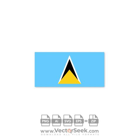 Saint Lucia Flag Vector - (.Ai .PNG .SVG .EPS Free Download)