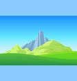 Panorama with mountains and desert under blue sky Vector Image