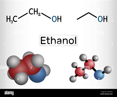 Model of ethanol c2h5oh molecule hi-res stock photography and images ...