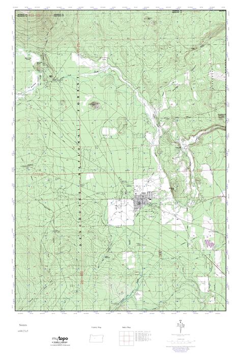 MyTopo Sisters, Oregon USGS Quad Topo Map