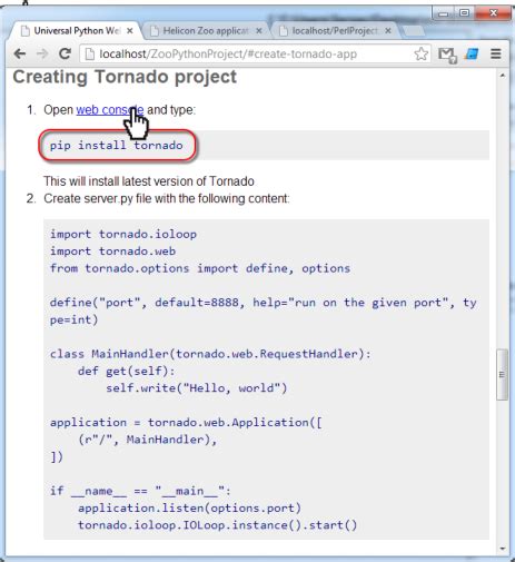 Tornado - Helicon Zoo Module