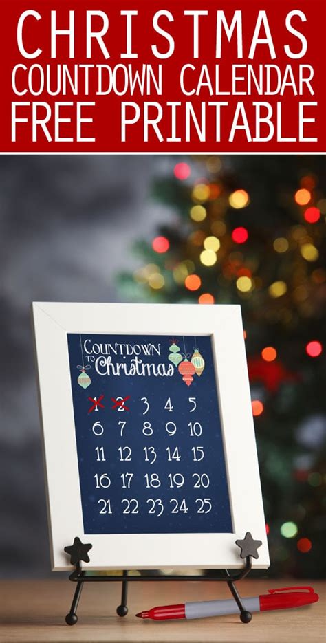 Free Printable Christmas Countdown Calendar - Calendar Templates