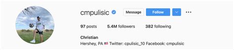 Christian Pulisic Transfer Rumors Latest After IG Bio Change