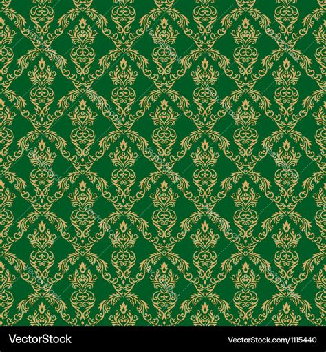 Victorian Green Damask Wallpaper