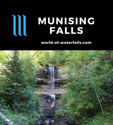 Munising Falls - A Waterfall By A Pictured Rocks Base Town