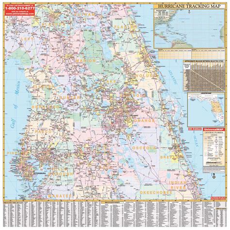 Florida State Central Wall Map » Shop State Wall Maps