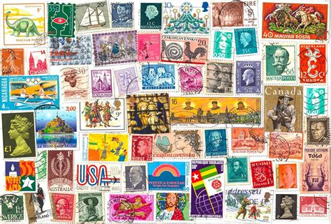 1000 Stamps from World Countries. Mixed Philately, Used Postage Stamps ...