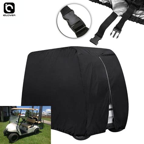 IClover Waterproof 4 Passenger Golf Cart Cover Fits EZ Go/Club Car/Yamaha Dust Sunproof ...