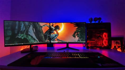 Finally went for a dual monitor setup. | Dual monitor setup, Monitor, Computer setup