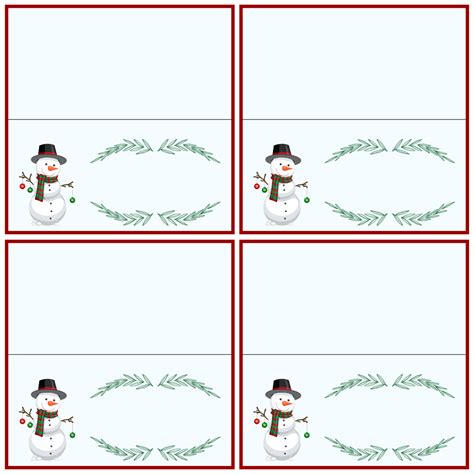 Christmas Place Cards - 10 Free PDF Printables | Printablee