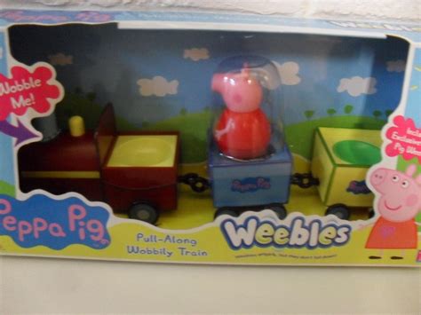 New Peppa Pig Weebles Playhouse, Train or Car Wibbly Wobble Age 18m ...