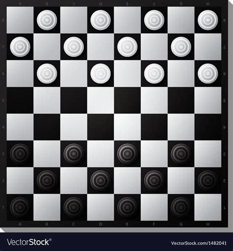 Draughts board Royalty Free Vector Image - VectorStock