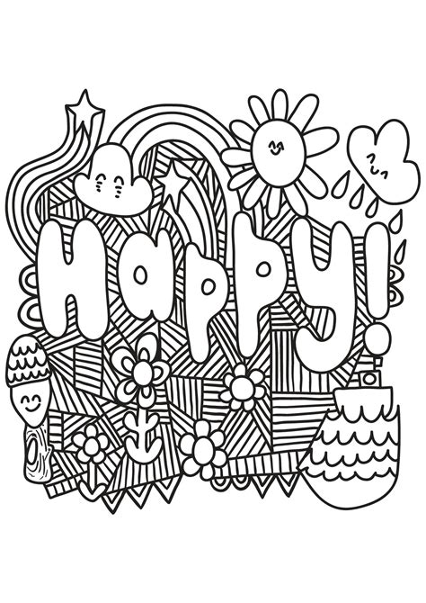 Happy ! - Coloriages Citations inspirantes et Phrases Zen (EN ANGLAIS ...