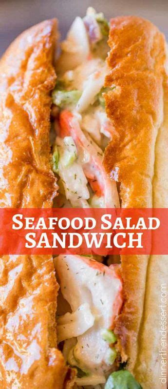 Crab Salad Seafood Salad Sandwich with easy to make Seafood salad! | Sea food salad recipes ...