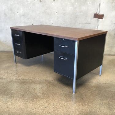 Black Vintage Industrial Metal Desk | Urban Americana | Long Beach, CA