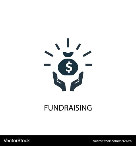 Fundraising icon simple element Royalty Free Vector Image