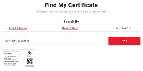 American Red Cross Find My Certificate | Key CPR