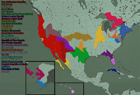 My take on the fallout factions (canon and fan made ones) map (for a ...