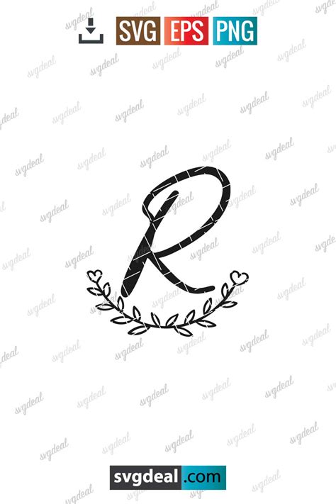 Letter R Monogram Svg - Free SVG Files