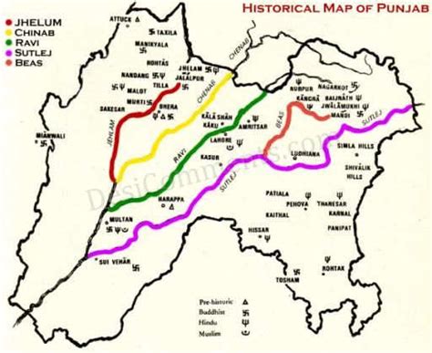 Historical map of Punjab - DesiComments.com