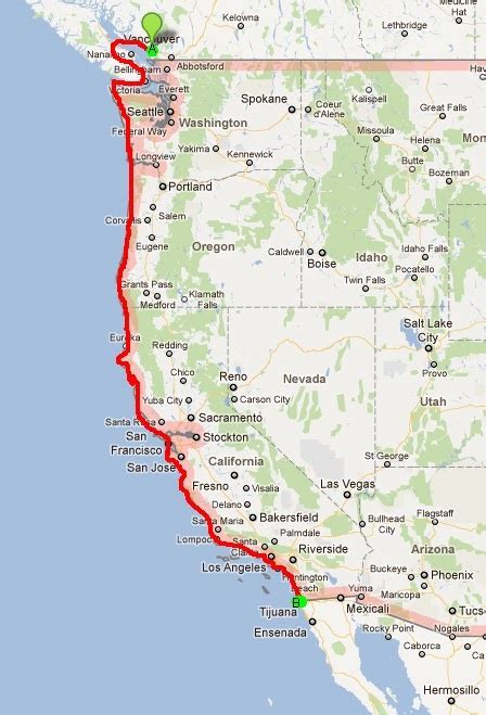 Will be cycling the Pacific Coast Highway from Vancouver to Tijuana ...