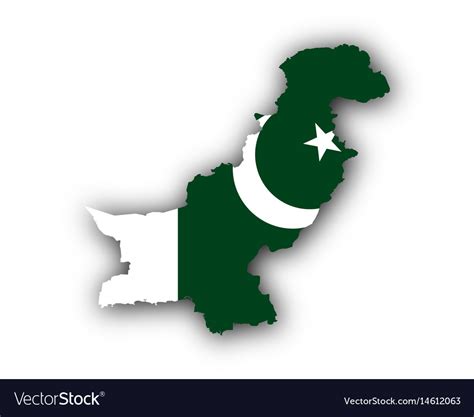 Map and flag of pakistan Royalty Free Vector Image