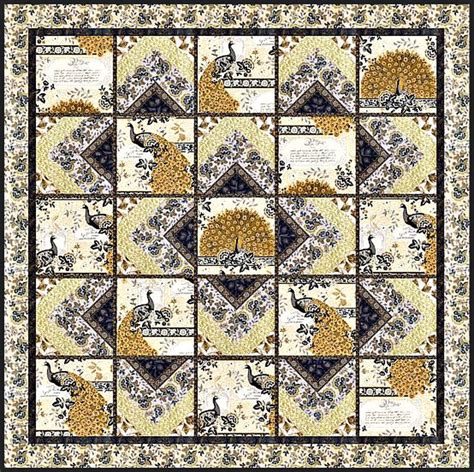Moonlight Peacock Quilt Kit | Peacock quilt, Quilts, Quilt kit