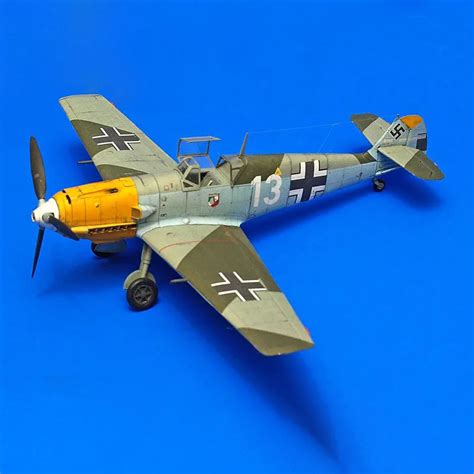 1:33 German Bf-109 E-4 Fighter Diy 3d Paper Card Model Building Set Educational Toys Military ...