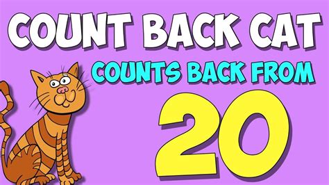 Count Back Cat (counting Back From 20) | Math songs, Counting songs ...