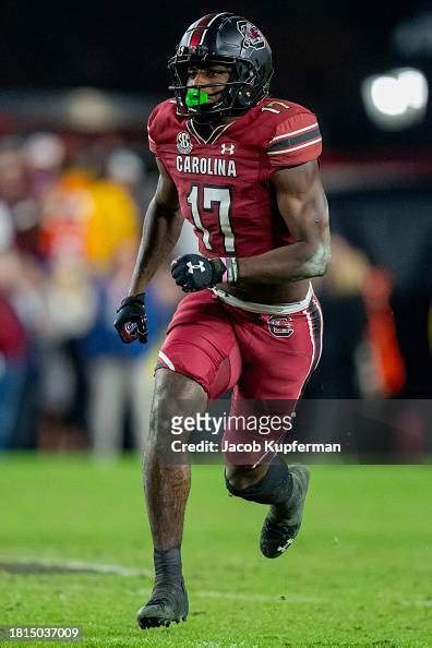 Xavier Legette of the South Carolina Gamecocks plays against the... News Photo - Getty Images