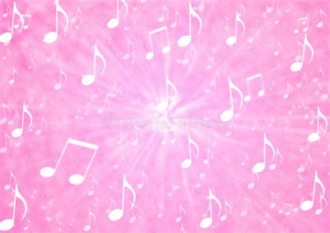 Abstract Music Notes Blast in Blurry Grungy Light Pink Background Stock ...