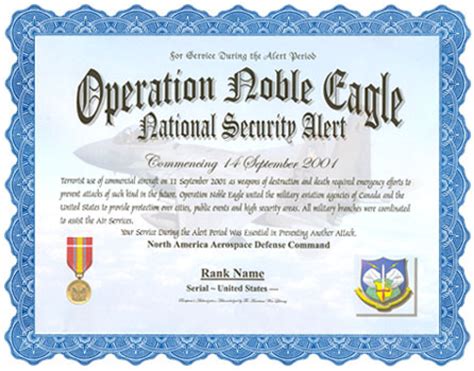 Operation Noble Eagle Display Recognition