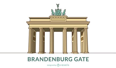 Colored Brandenburg Gate Design Vector Download